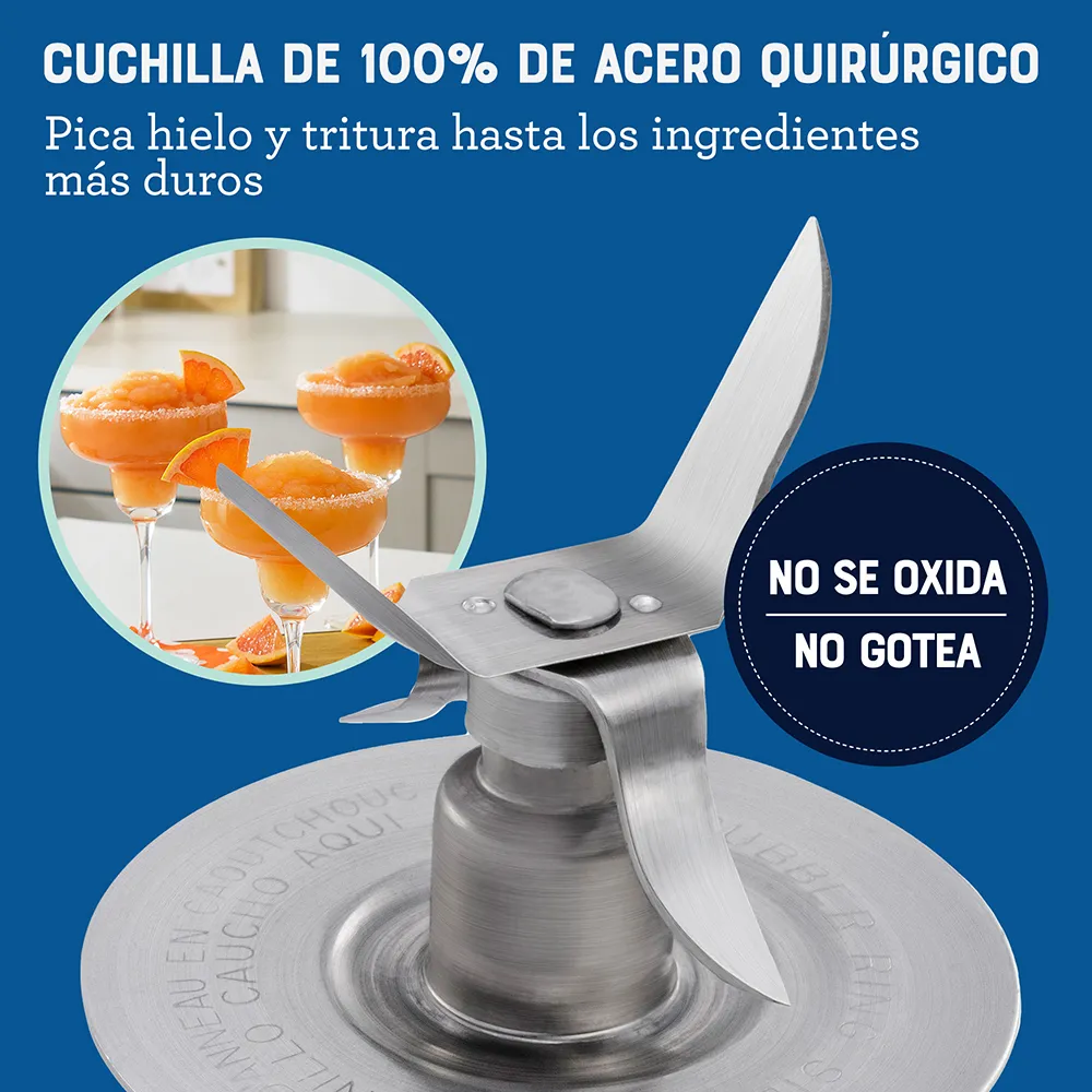 Licuadora OSTER Clasica Silver- 600W- Jarra de Vidrio 1,25lts - Image 3