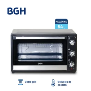 Horno Electrico 65Lts BGH - Mecanico - Negro