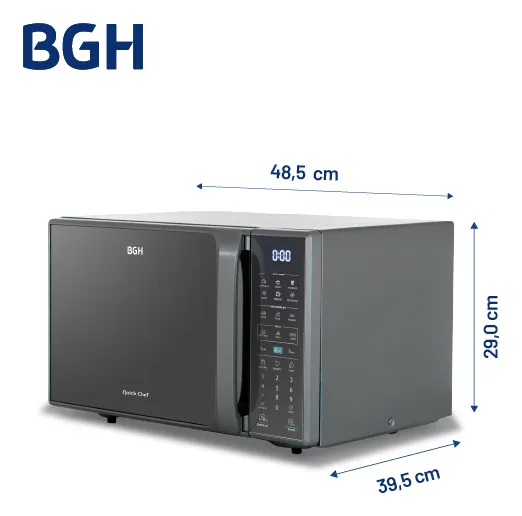 Microondas BGH CMO Q.Cheff B223DS20 C/Grill Digital Plata - Image 2